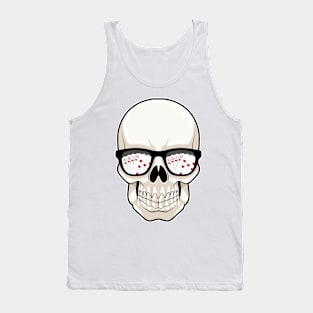Skull at Poker with Sunglasses Tank Top
